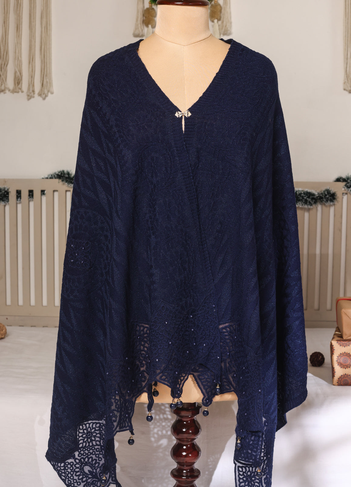 Blue Chic And Modern Edge Design Stole