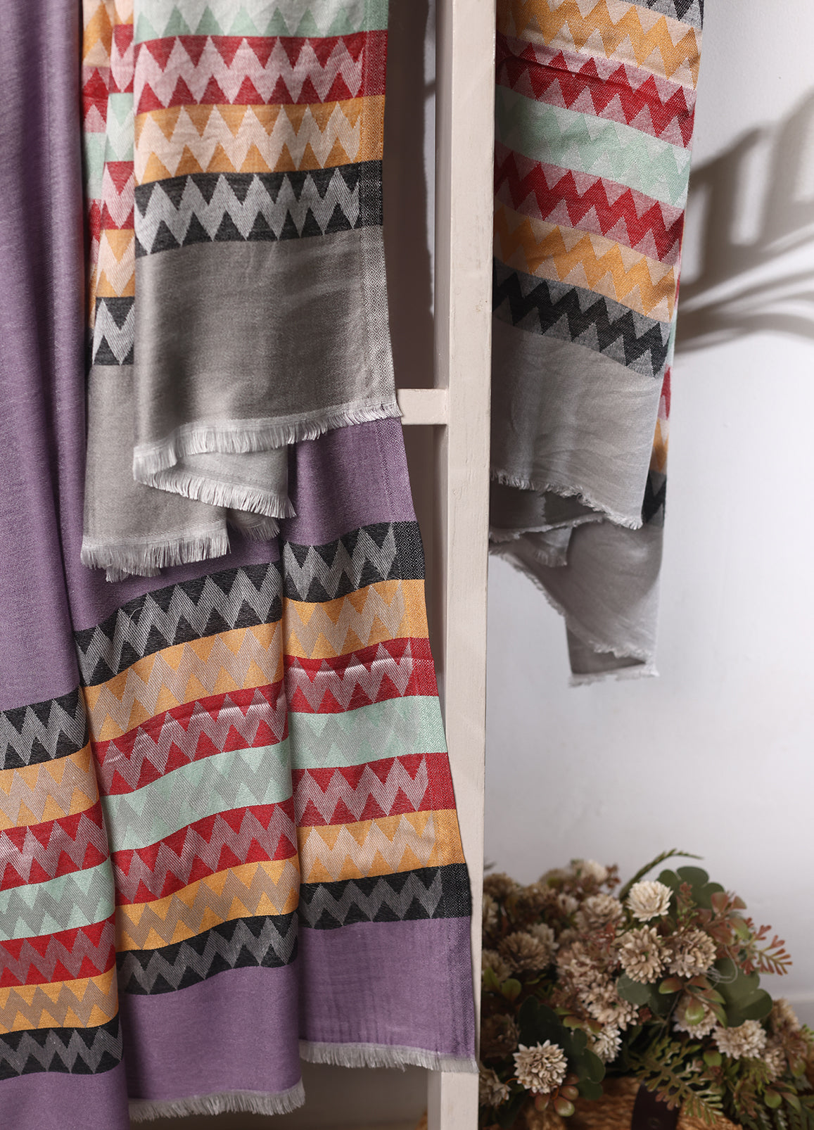 Modal Zig Zag Palla Stole Size: (28"x80") Very Soft And Fine
