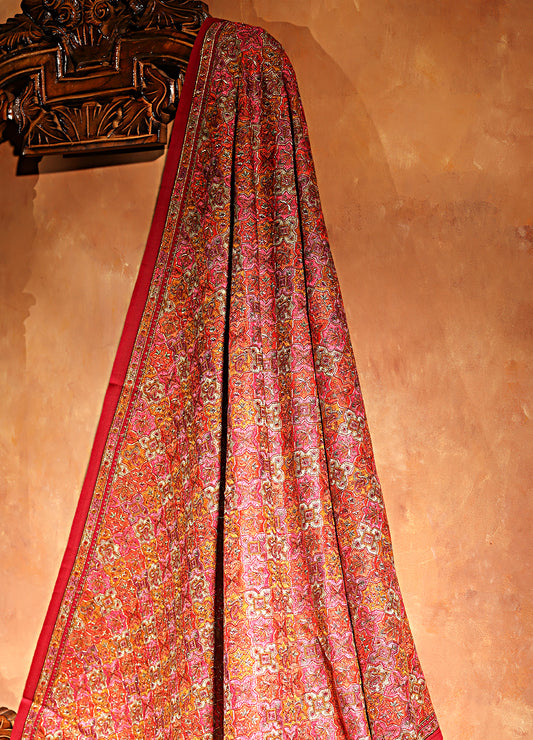 Fine Wool Multiple jama Embroidery Shawl