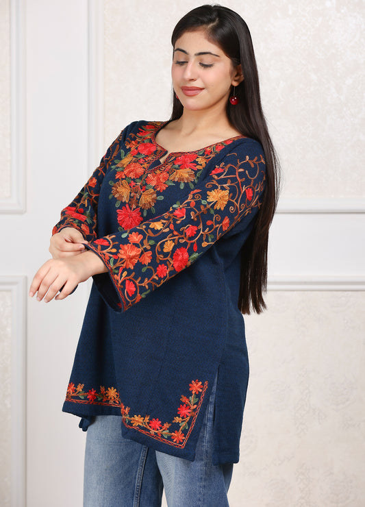 Pheran Short Length Kashmiri Ari Embroidery