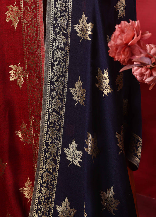 Twinlight Reversible Chinar Moonlight Design Stole