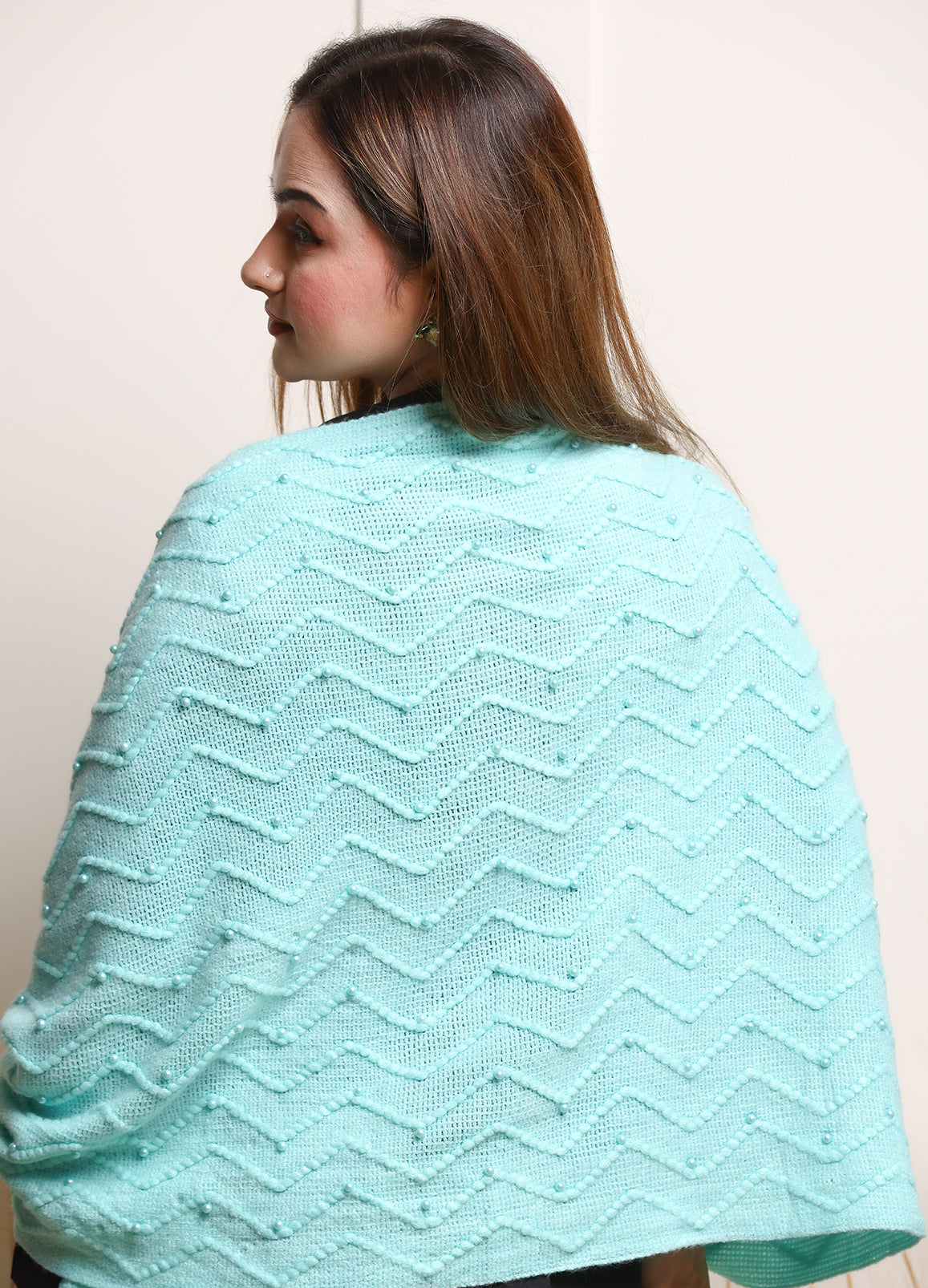 Ultralight Pure Color Evening Wrap With Tassel Details Stole