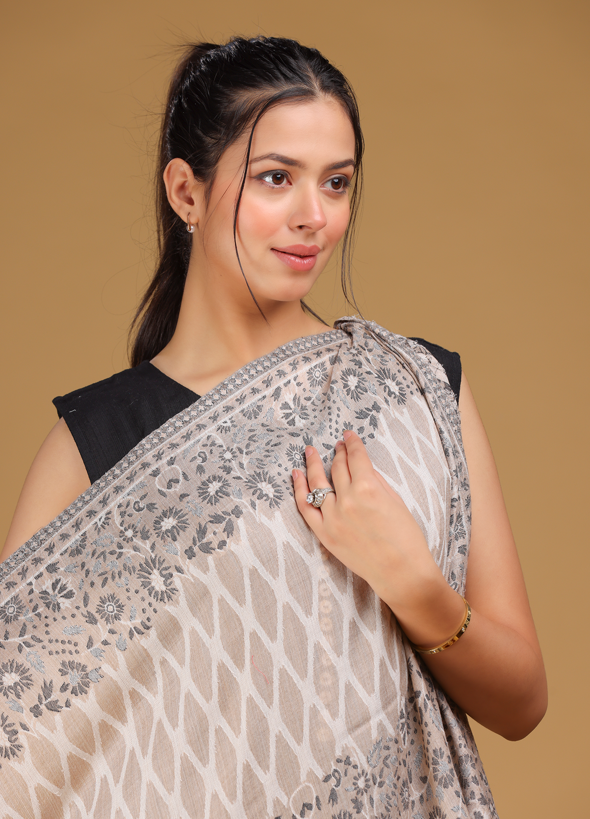 Nawabi Kani Pure Wool Shawl