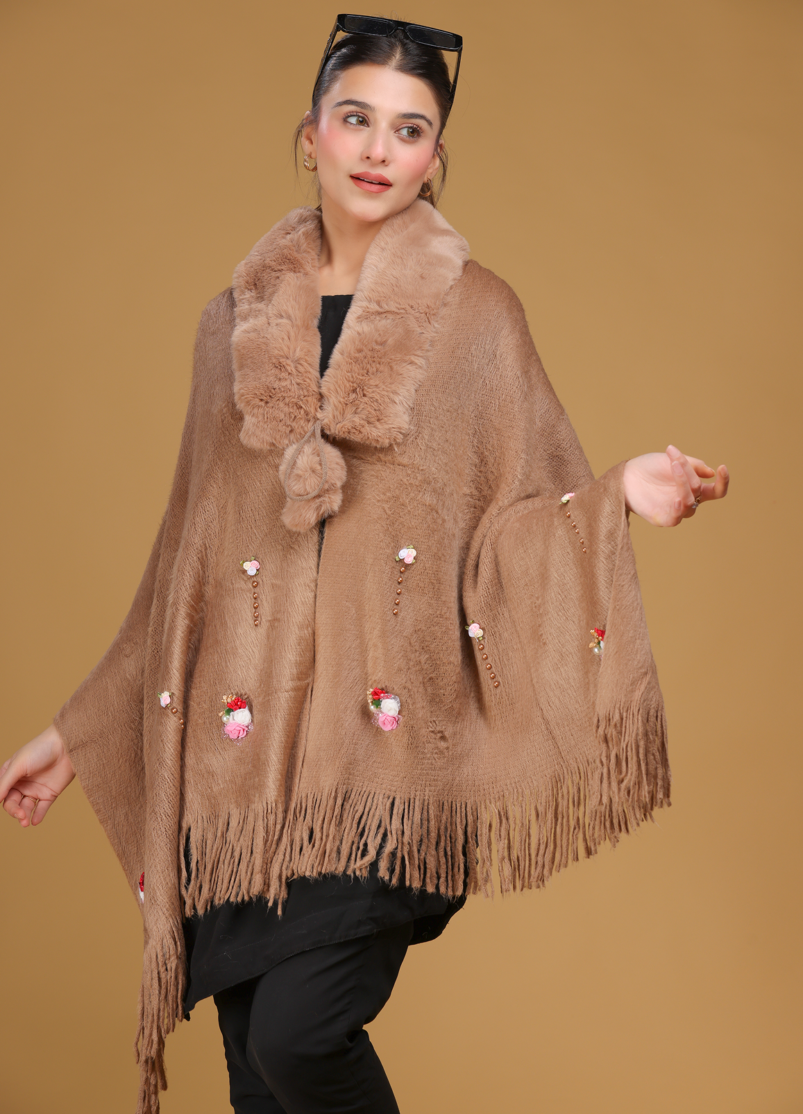 Bear Fur Designer Poncho