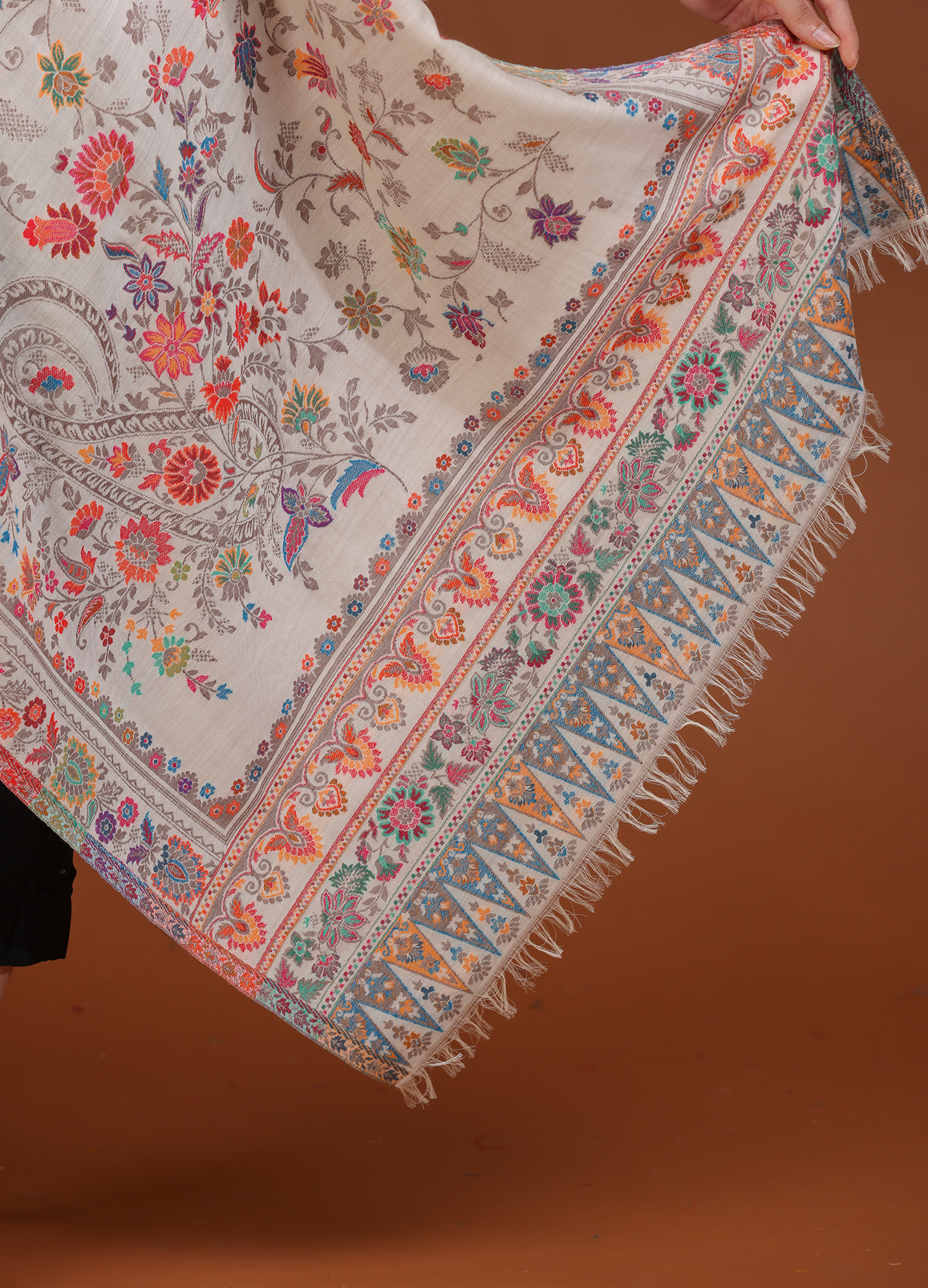 Ilahi Pure Wool Multi Kani Stole