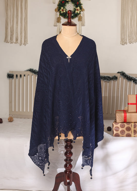 Blue Chic And Modern Edge Design Stole