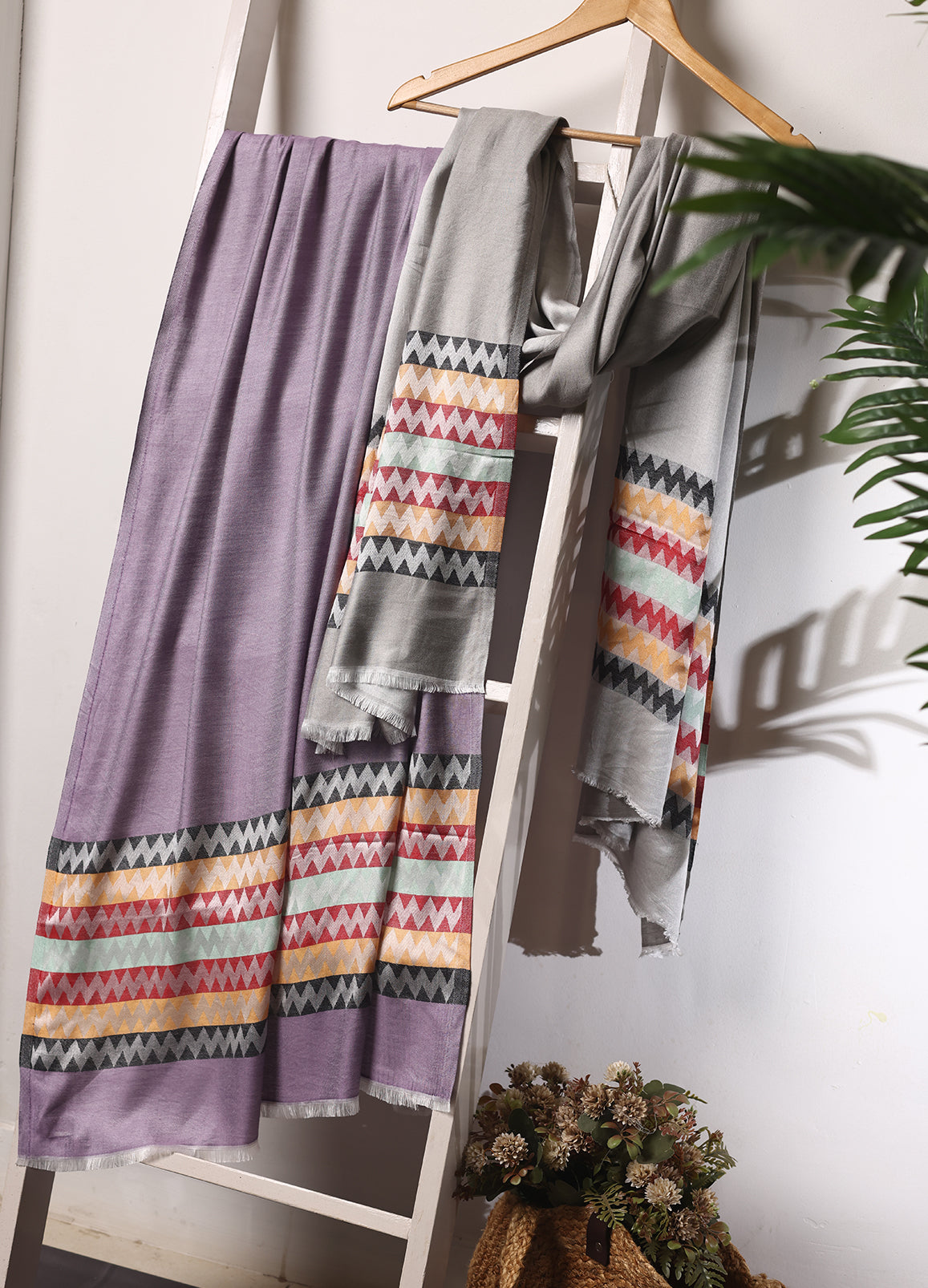 Modal Zig Zag Palla Stole Size: (28"x80") Very Soft And Fine