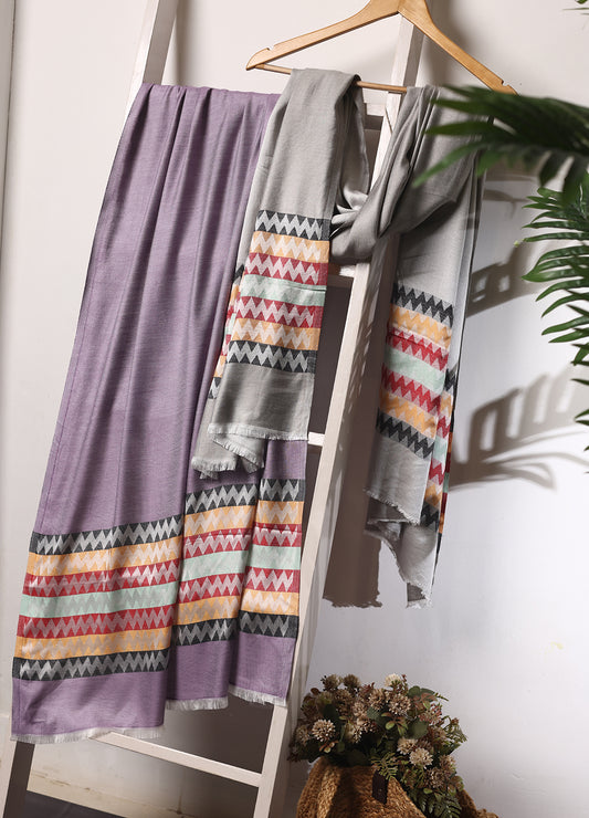 Modal Zig Zag Palla Stole Size: (28"x80") Very Soft And Fine