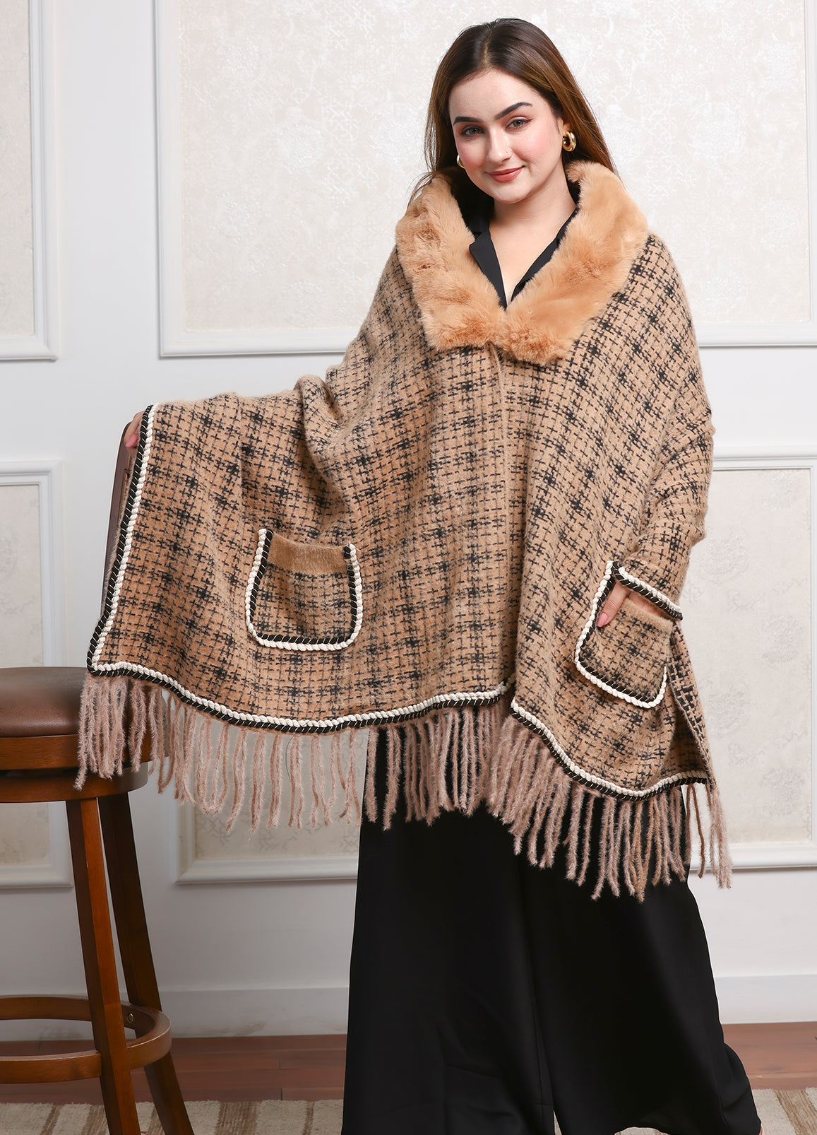 Gen Z Pocket Fur Poncho