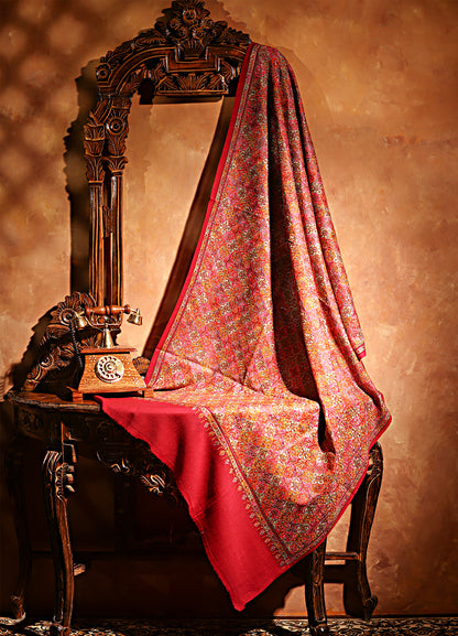 Fine Wool Multiple jama  Embroidery Shawl