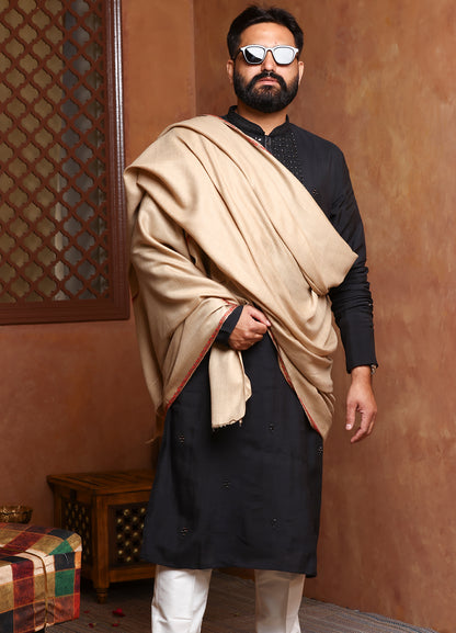 Gents Hand Embroidered Real Kashmiri Pashmina Shawl
