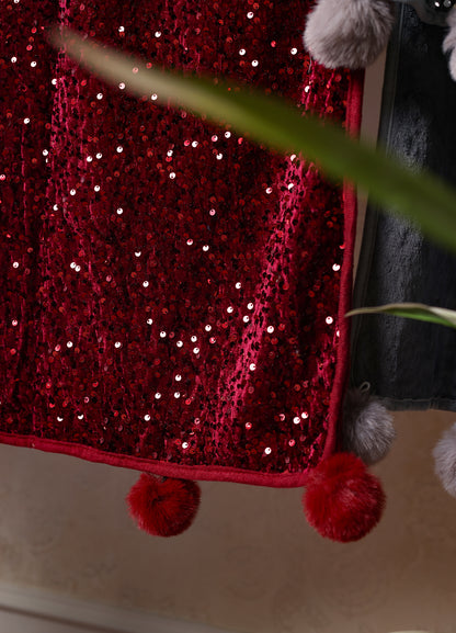 Imported Premium Quality Sequence Stole With Pom Pom
