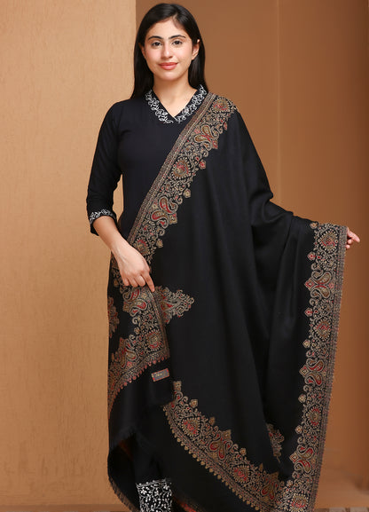 Kani Kunj Kashmiri Paisley Boder Shawl