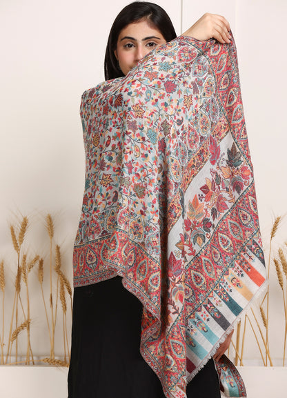 Kani Wool Blend Kashmiri Stole