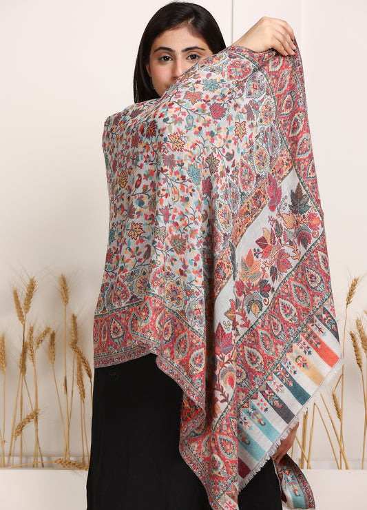 Kani Wool Blend Kashmiri Stole