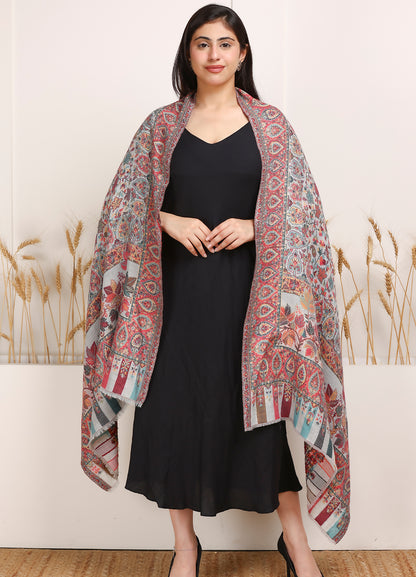 Kani Wool Blend Kashmiri Stole