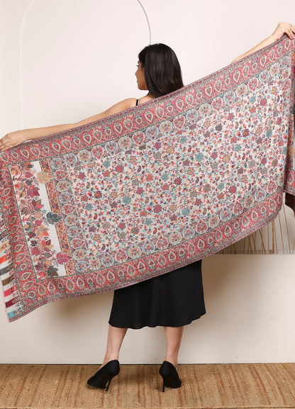 Kani Wool Blend Kashmiri Stole