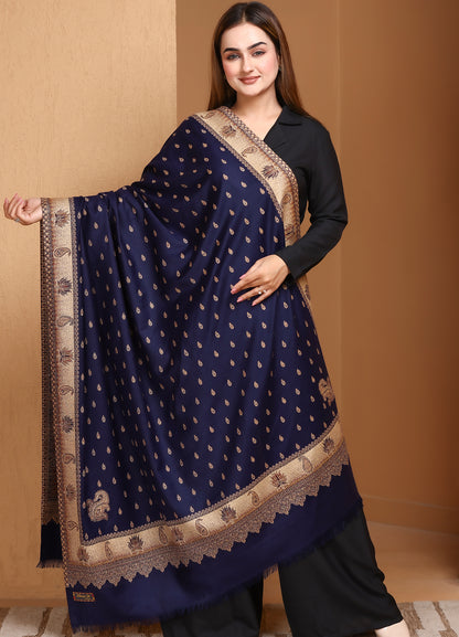 Khaab Pure Kani Border Booti Shawl