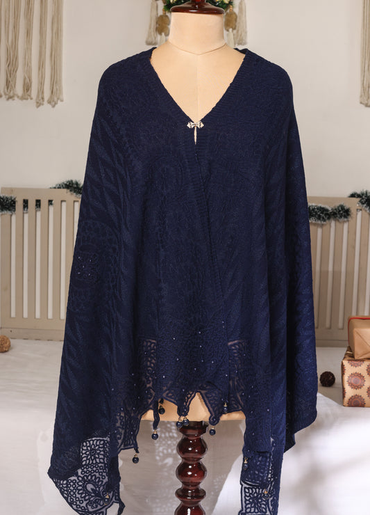 Blue Chic And Modern Edge Design Stole