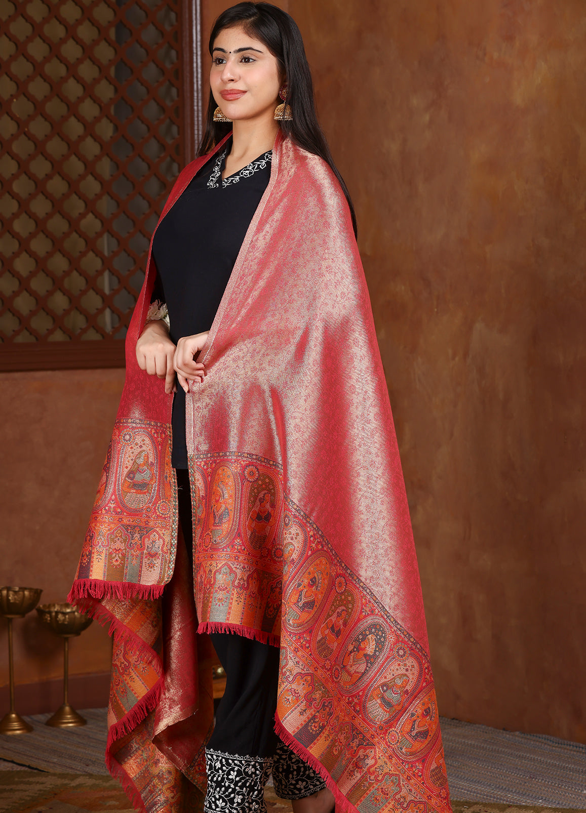 Mughal Palla Moonlight Pashmina Shawl