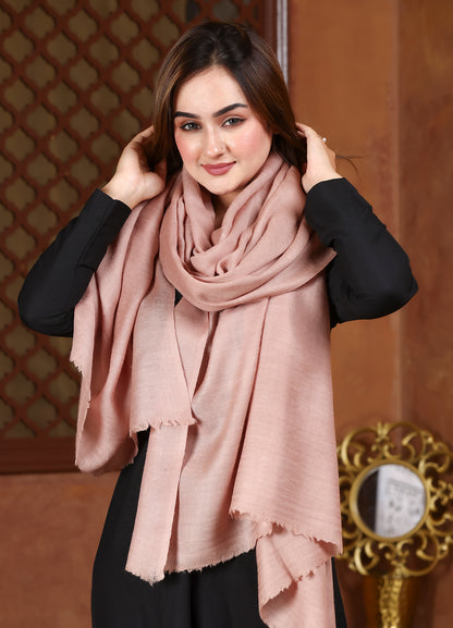 Pure Belgium Toosh Shawl In Apricot Color