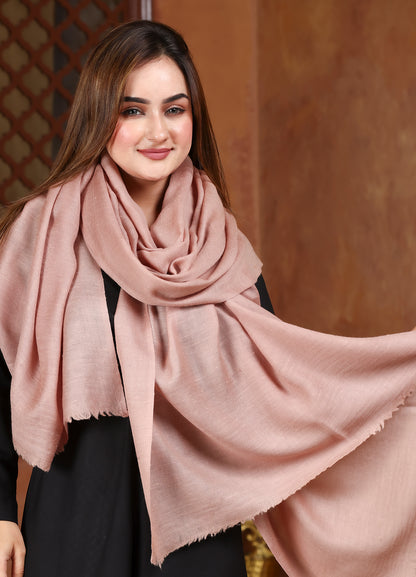 Pure Belgium Toosh Shawl In Apricot Color