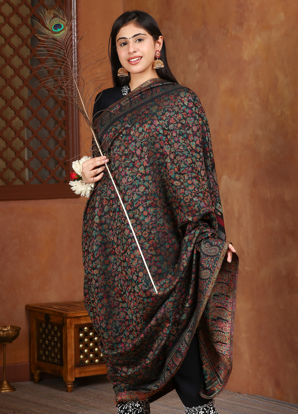 Royal Kani Shawl With Paisley Border