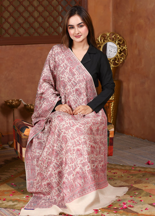 Shehzadi Dholi Theme Aayat Fine Wool Shawl