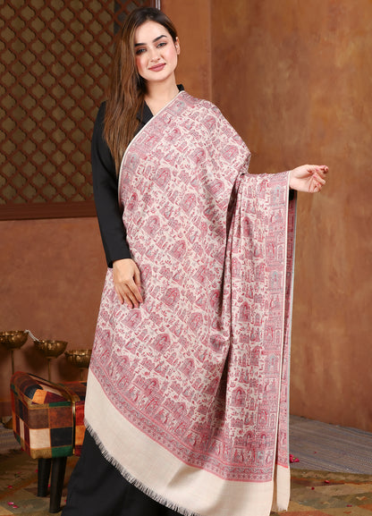 Shehzadi Dholi Theme Aayat Fine Wool Shawl