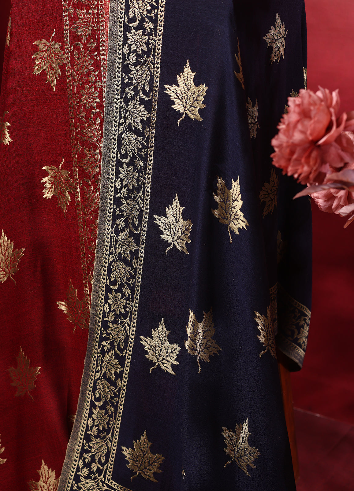 Twinlight Reversible Chinar Moonlight Design Stole