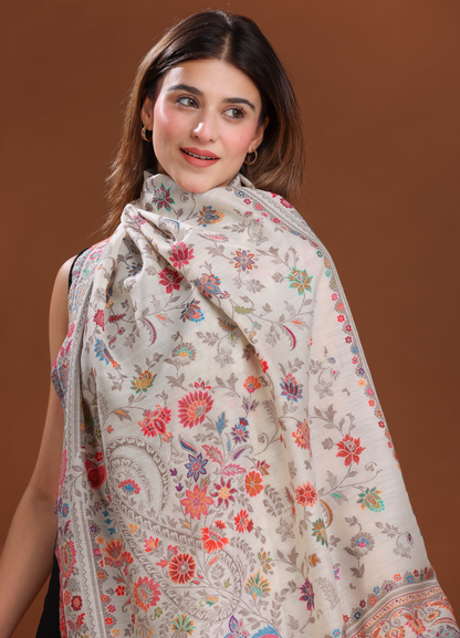 Ilahi Pure Wool Multi Kani Stole