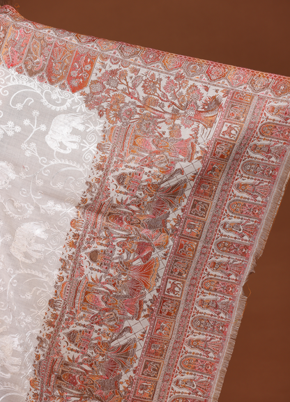 Firoza Aari Embroidered Pure Wool Shawl
