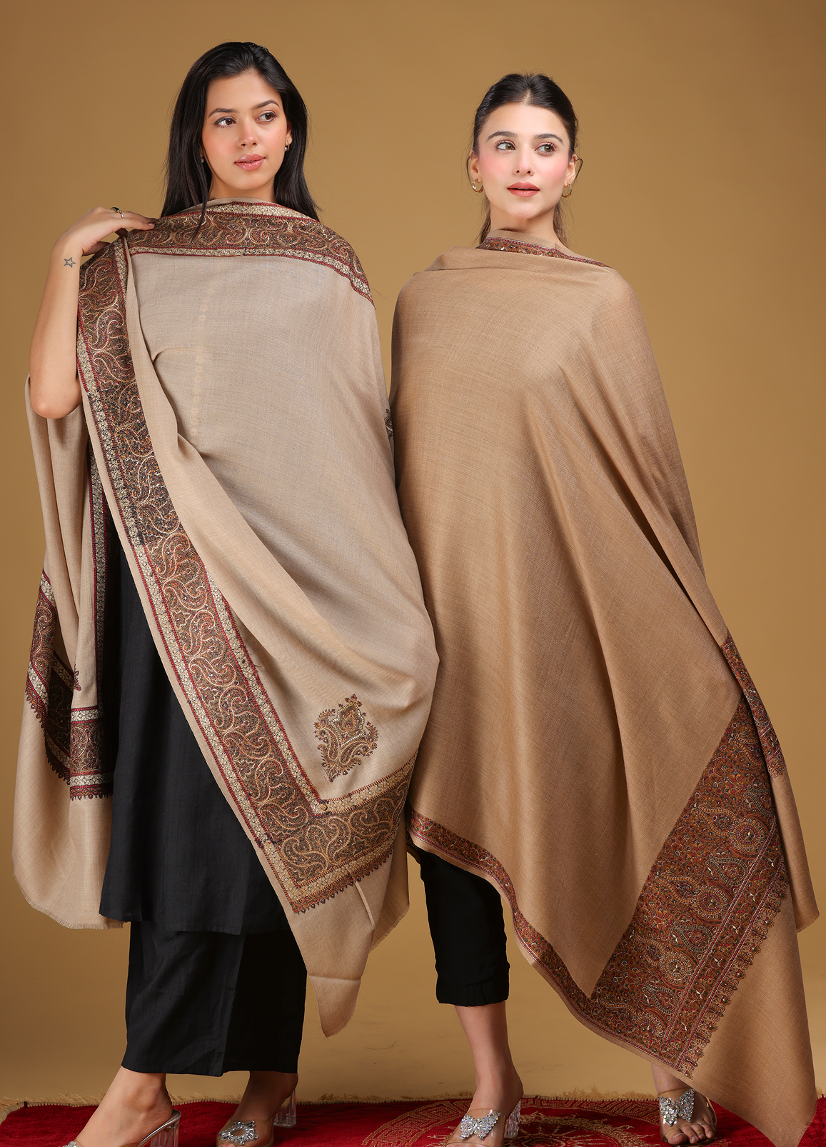 Super Saver Kashmiri Border Shawl Combo