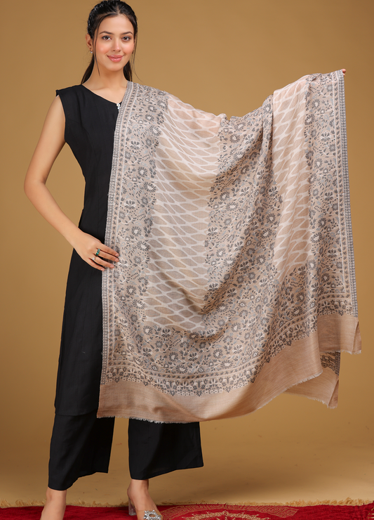 Nawabi Kani Pure Wool Shawl