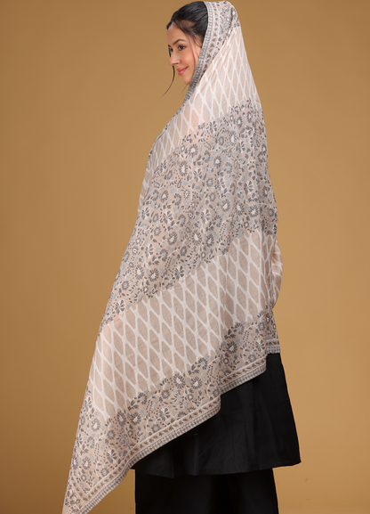 Nawabi Kani Pure Wool Shawl