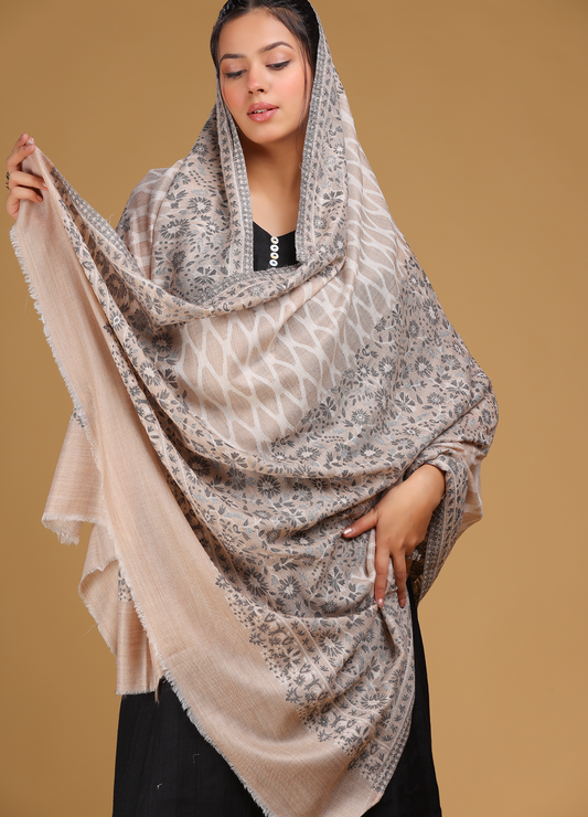 Nawabi Kani Pure Wool Shawl