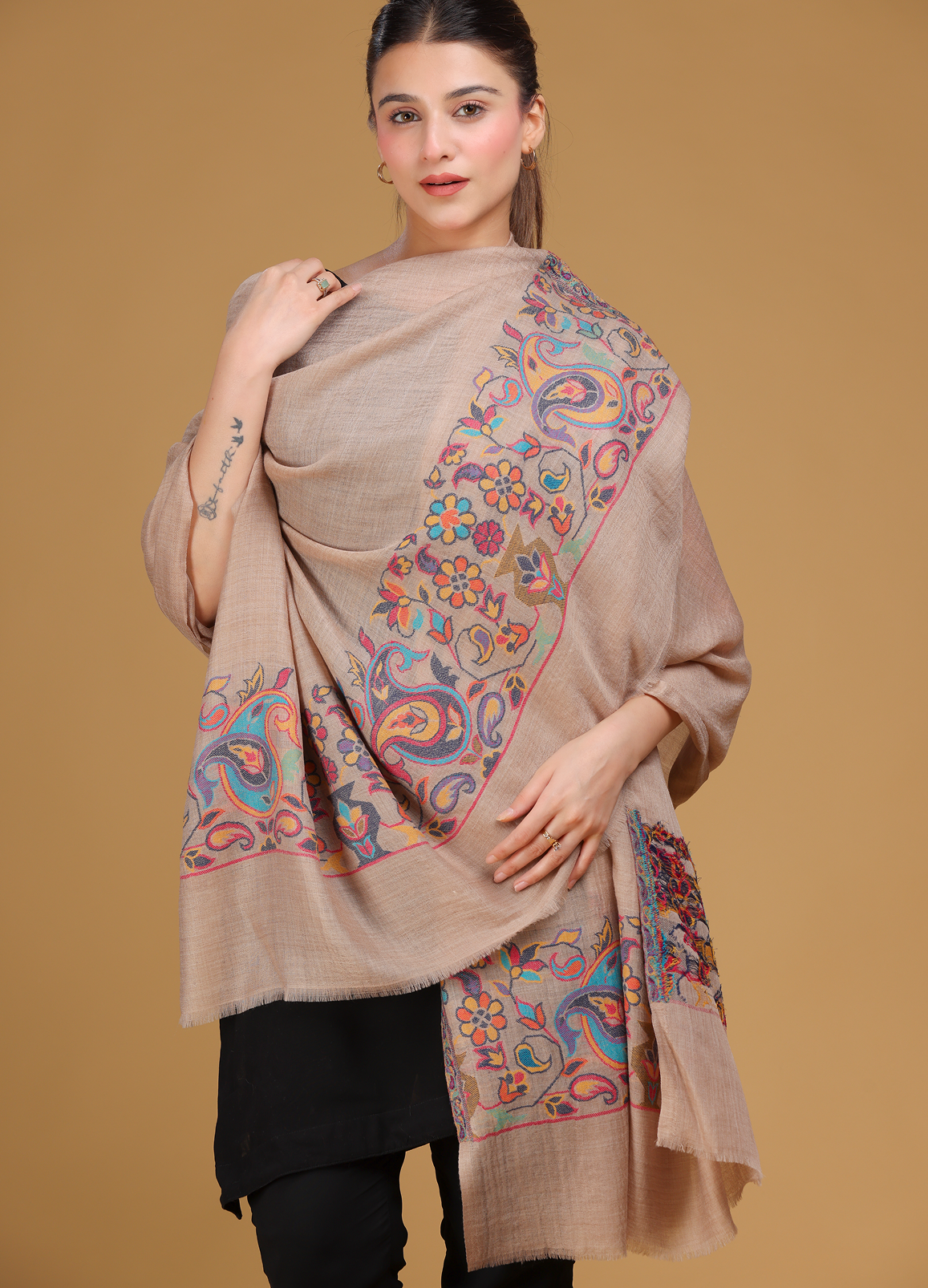 Shagufta Palla Pure Wool Shawl