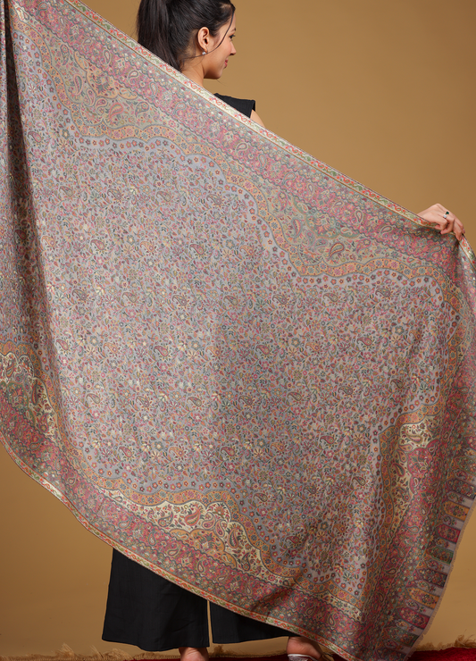 Maheen Kani Silk Wool Shawl