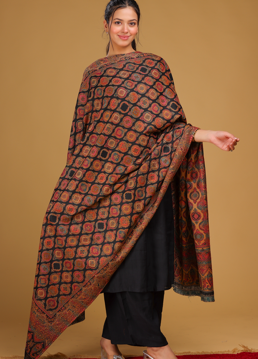 Aaina Kani Pure Wool Shawl