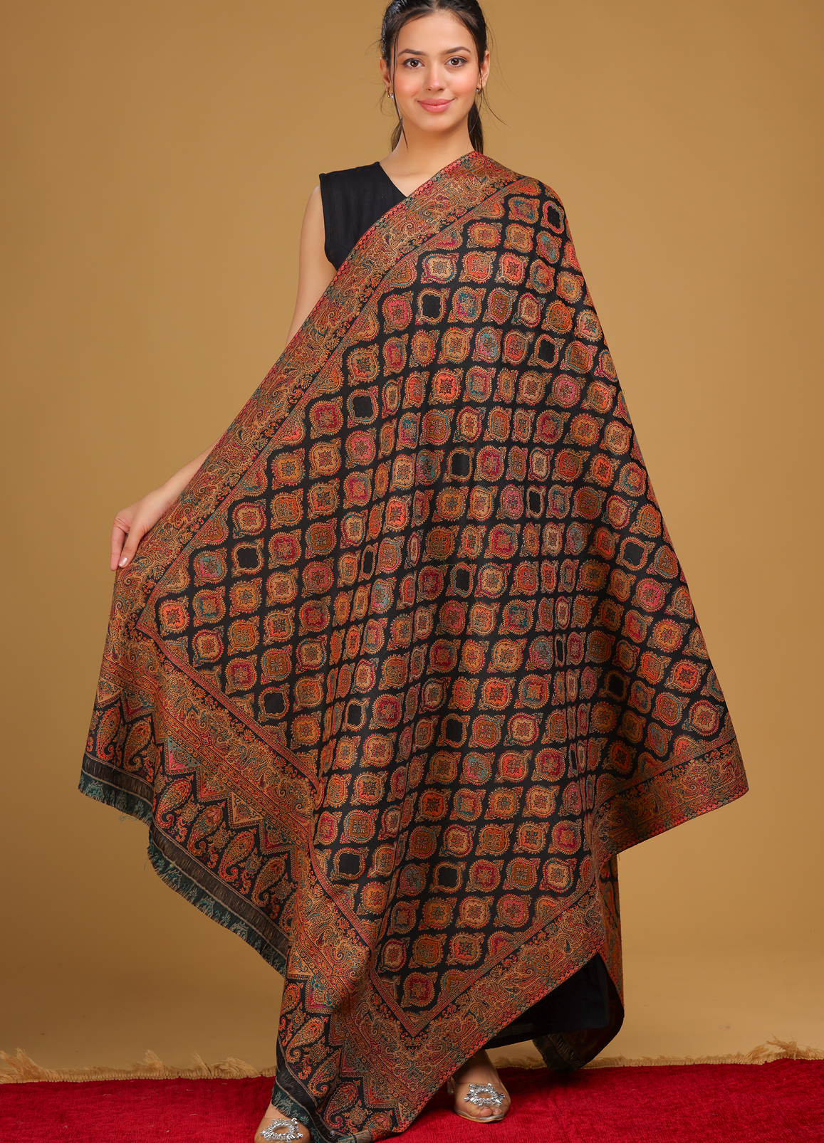 Aaina Kani Pure Wool Shawl