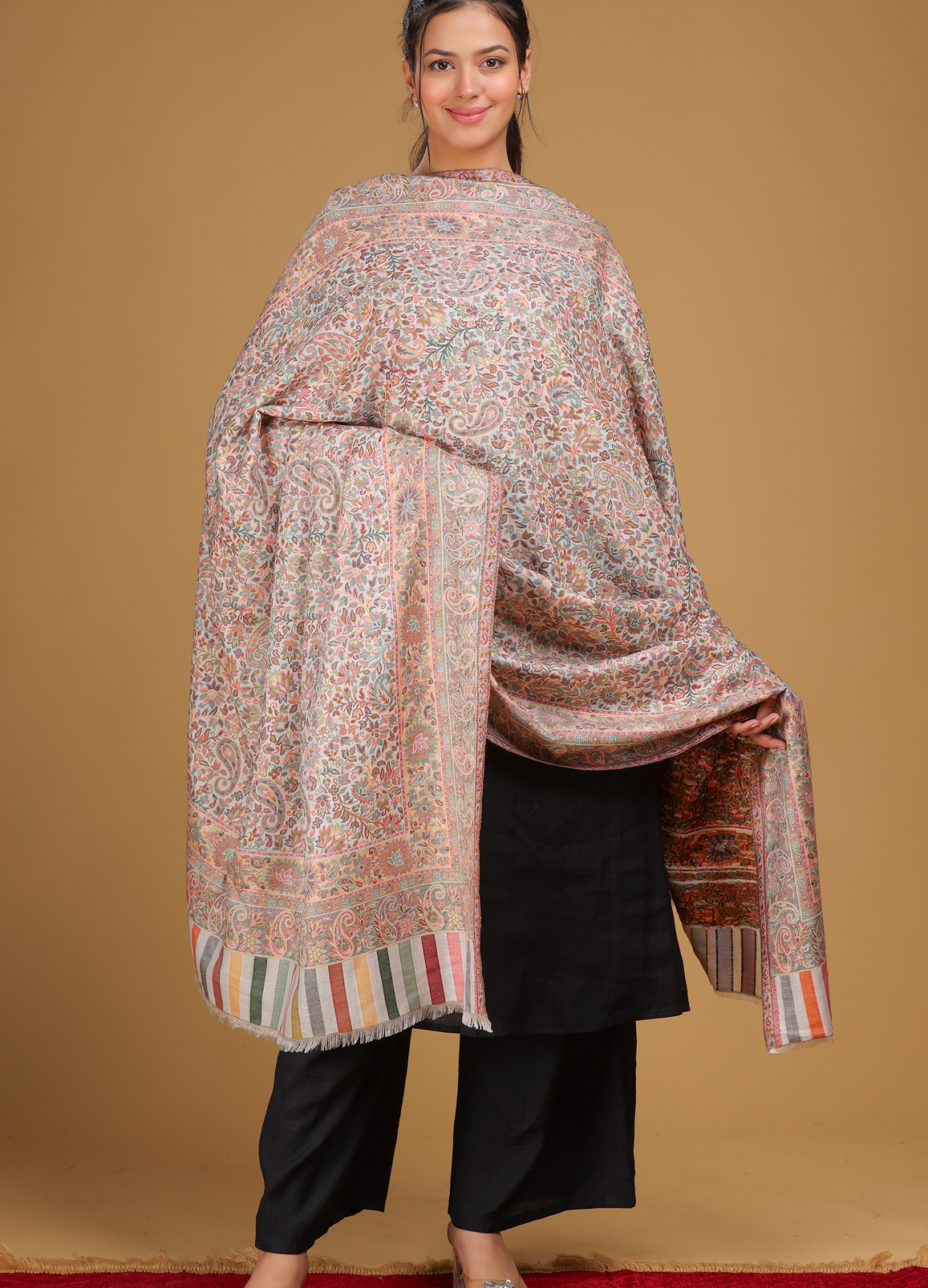 Shalimaar Silk Wool Shawl