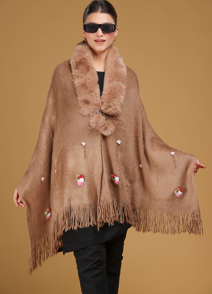 Bear Fur Designer Poncho