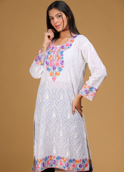 Chinar kashmiri embroidered long kurti