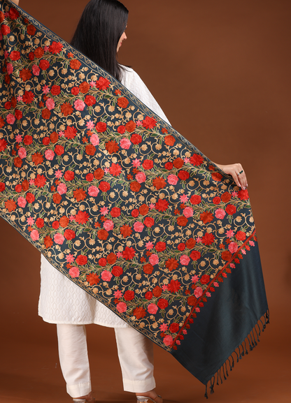 Gulabkari Kashmiri Embroidered Shawl