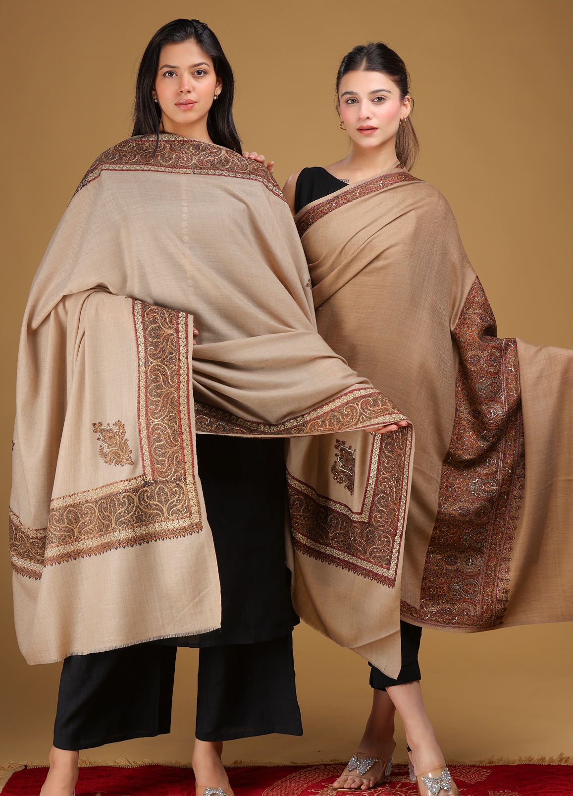 Super Saver Kashmiri Border Shawl Combo