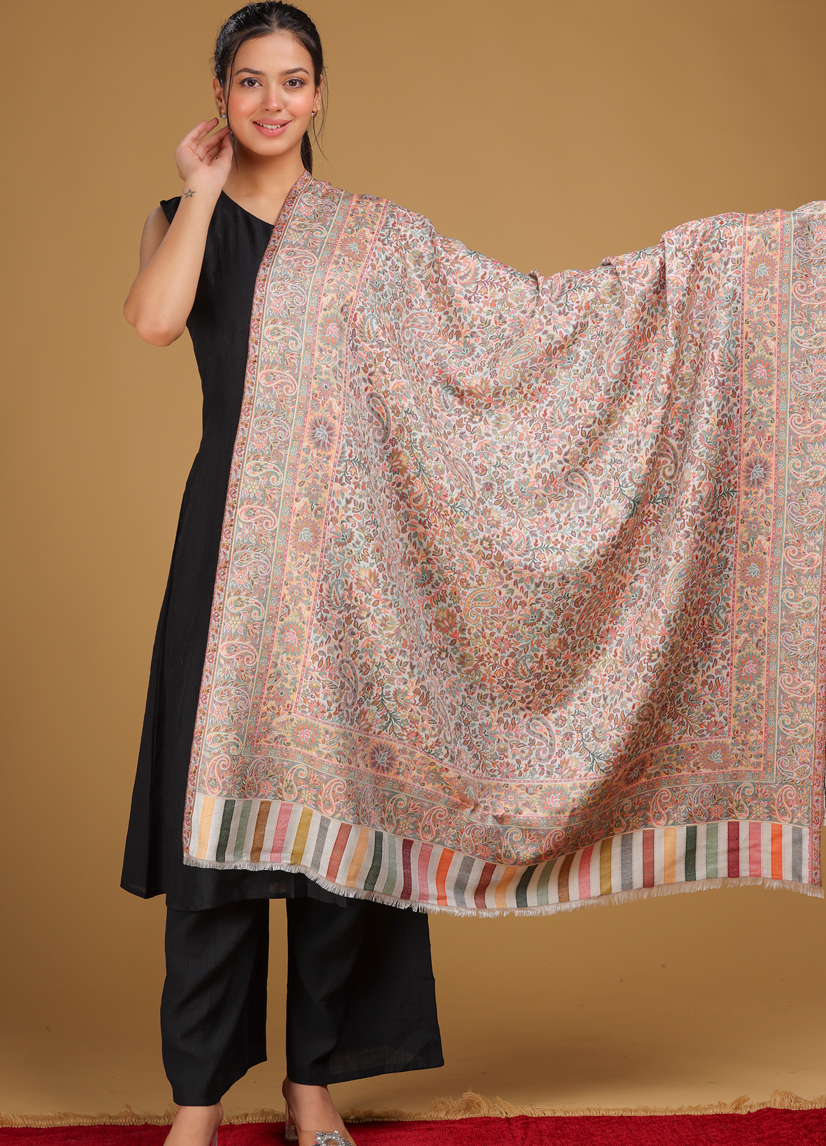 Shalimaar Silk Wool Shawl