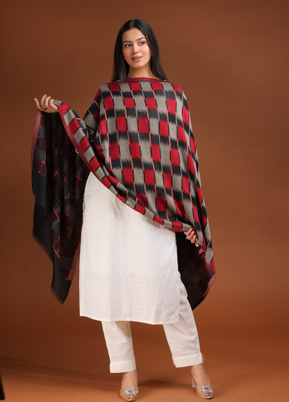 Ikat Weave Finewool Stole
