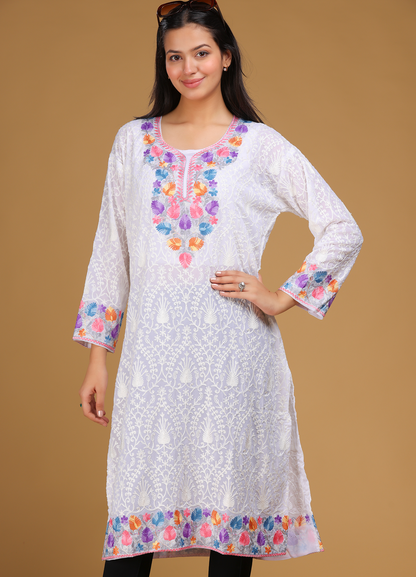 Chinar kashmiri embroidered long kurti