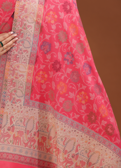 Elephant Zari Border Shawl