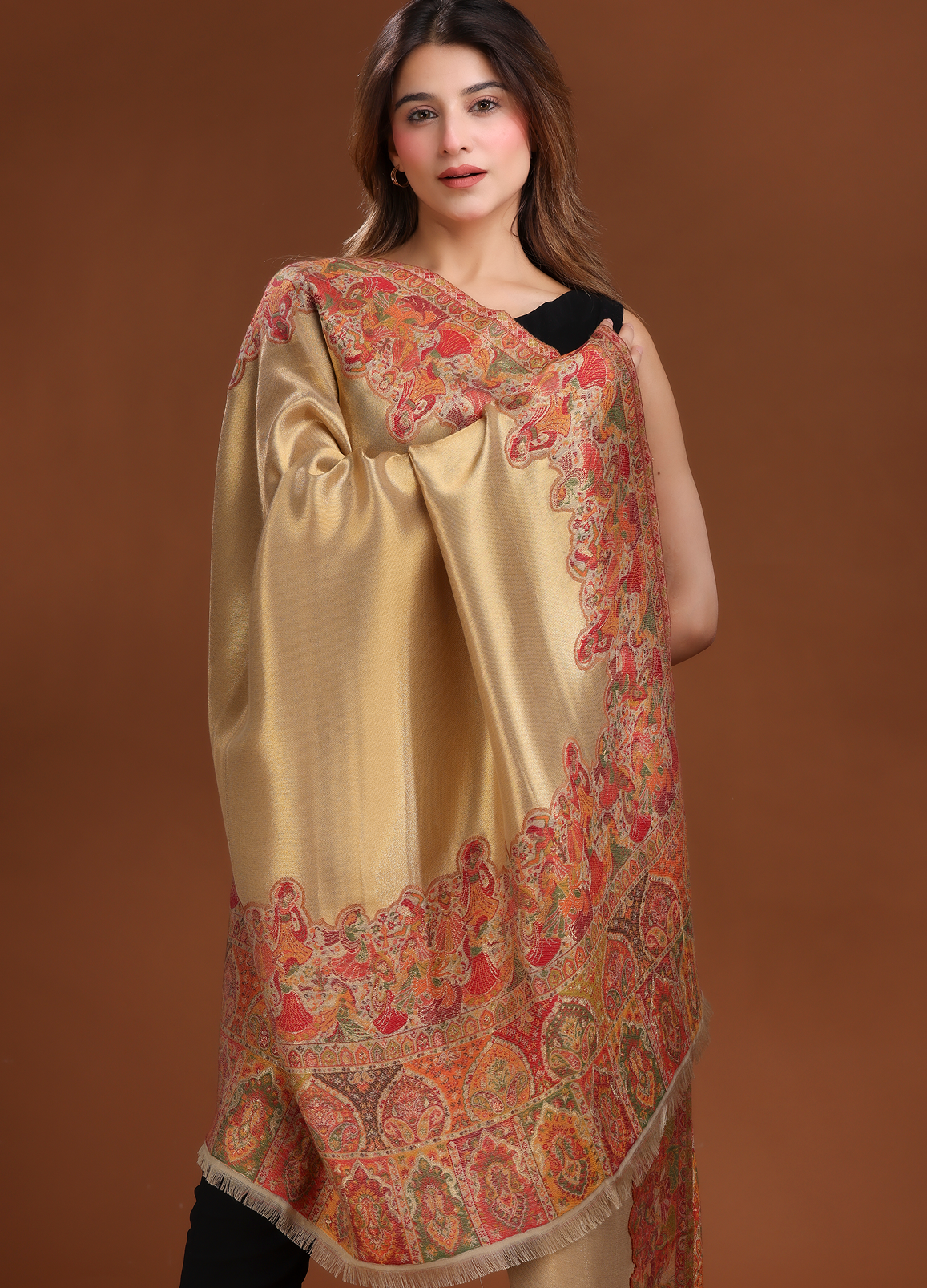 Nayaab Moonlight Border Shawl